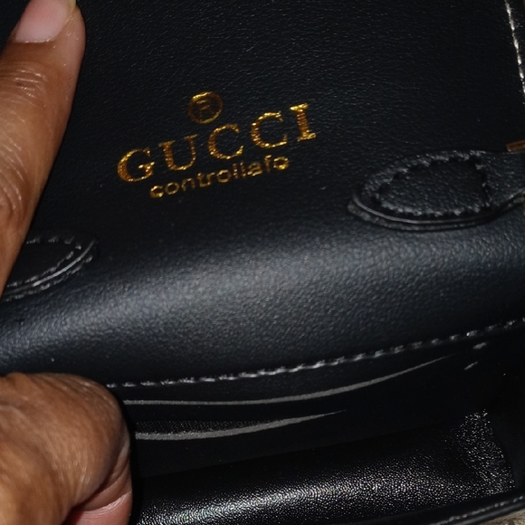 Gucci Tan Mini Bag with Gold Cross Body Chain - Picture 4 of 8